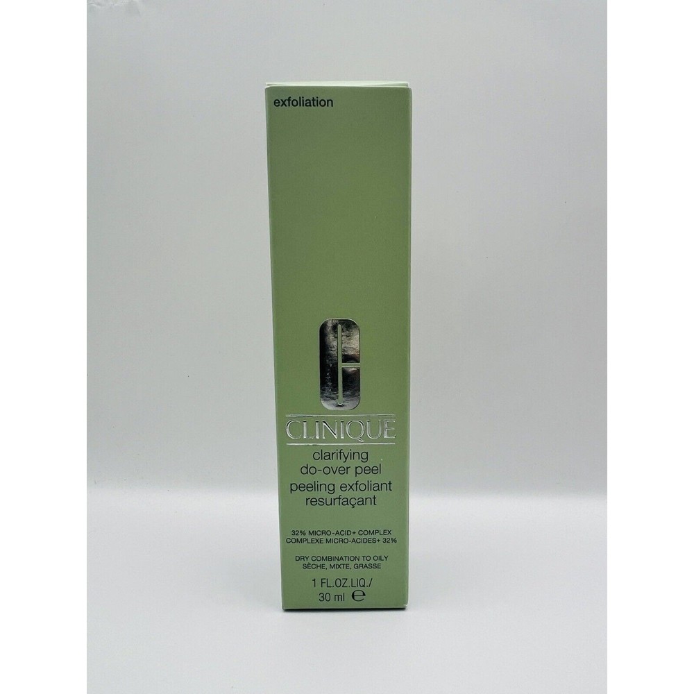 CLINIQUE Clarifying Do-Over Peel Exfoliant, Full Size 1oz/30ml New in box